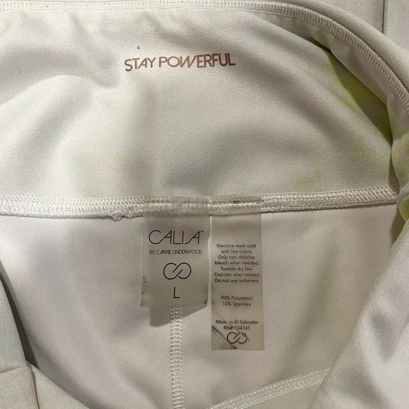 CALIA Essential Collection No‎ Seam Tie Dye Lemon Ice Leggings Size L - Picture 6 of 10